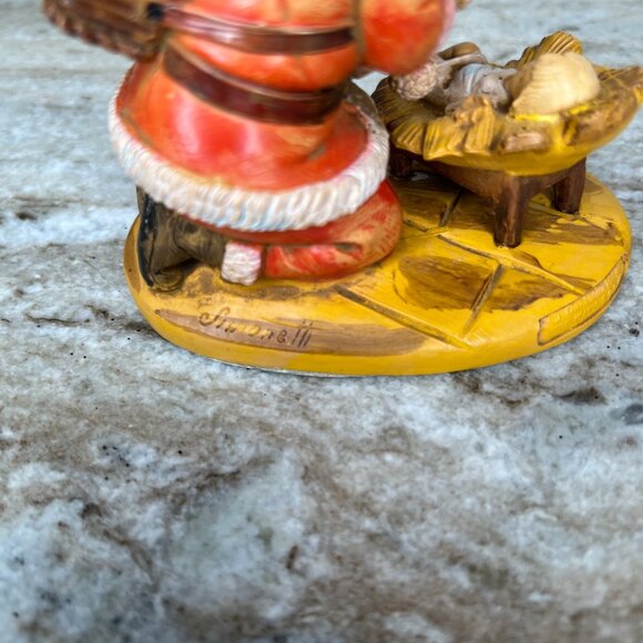 1989 Fontanini Santa Looking Over Baby Jesus Italy #599 Simonetti Hand Painted - Picture 5 of 13